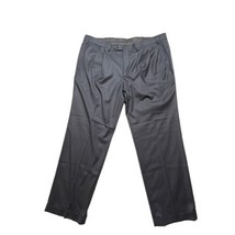 Ralph Lauren Pants Mens 40x29 Black Dress Polyester Cuffed Pleated Trousers - £16.01 GBP