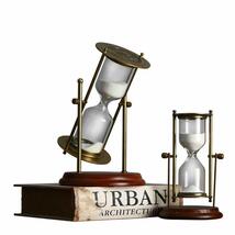 Retro Style Metal Hourglass 15/30 Minutes Sandglass Timers Kitchen Cooki... - £29.48 GBP+