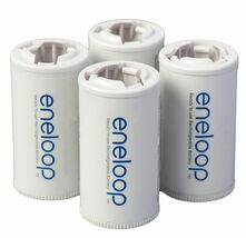 Panasonic Eneloop C Size Battery Adapters for Use With Eneloop AA (BQ-BS... - $18.71