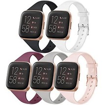5 Pack Slim Bands Compatible with Fitbit Versa 2 Bands/Fitbit Versa/Versa Lit... - £23.99 GBP