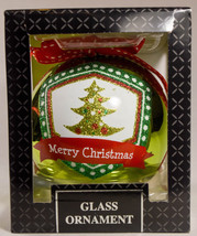 Classic Glass Ball - Merry Christmas Tree - Holiday Ornament - £13.28 GBP