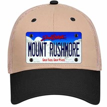 Mount Rushmore South Dakota Novelty Khaki Mesh License Plate Hat - £22.79 GBP