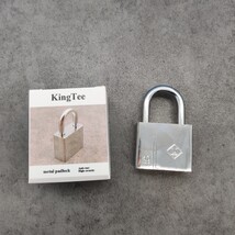 KingTee Metal Padlock - Anti-Theft Single Open 40MM Short Beam with 4 Keys - £12.36 GBP