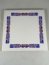 Illustrated Decorative Native American Motif Native Northwest Tile Trivet - £9.08 GBP
