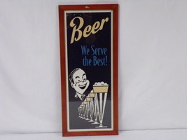 BEER We Serve the Best Framed 9x21&quot; Poster Art Bar Restaurant - £35.02 GBP