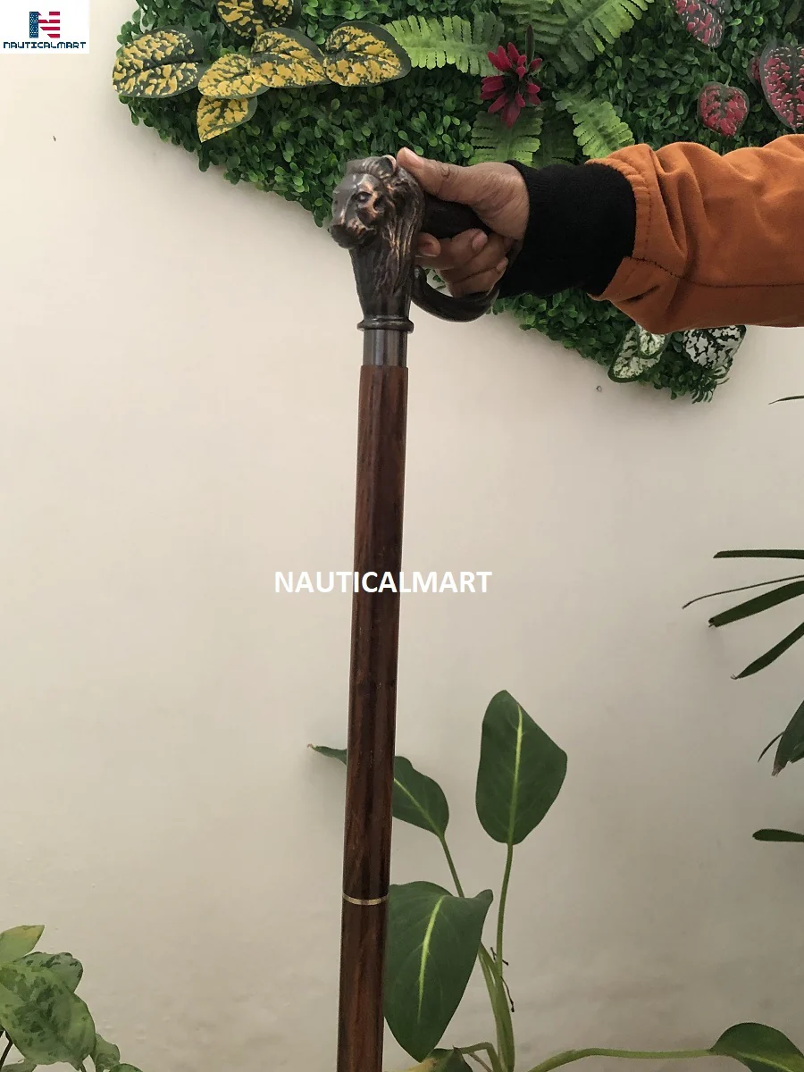 Najticalmart Antique Brass Walking Stick Cane Gift Decorative Walking Cane - $99.00