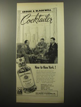 1950 Crosse &amp; Blackwell Manhattan Cocktail Ad - New to New York - £14.76 GBP