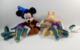 Disney Store Fantasia Mickey Hippo Alligator Bean Bag Plush - $23.99