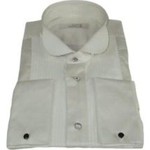 Mens CEREMONIA Tuxedo Formal Shirt 100% Cotton Turkey Slim Fit #stn 17 abt ivory image 4