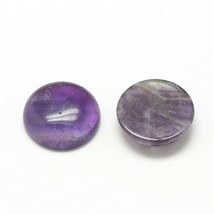 Natural Amethyst Gemstone Cabochon Domed Half Round 20mm Authentic Purple Stone - £4.25 GBP