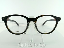 FENDI FFM0019/F (086) DARK HAVANA 51-20-145 Eyeglass Frame - £66.13 GBP