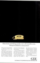 General Telephone &amp; Electronics GTE Magazine Ad Print Design Advertising - $12.86