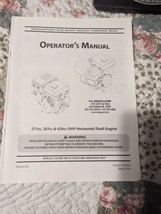 Operator&#39;s Manual 277cc, 357cc &amp; 420 OHV Horizontal Shaft Engine - £7.72 GBP