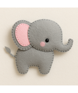 Create your own adorable handmade elephant with this DIY Felt PDF Patter... - $7.20