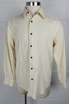 Mens Tommy Bahama Yellow Embroidered Corduroy Button Front Shirt M - $24.75