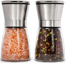 HOME EC Premium Stainless Steel Salt and Pepper Grinder Set of 2 - Adjustable - £27.33 GBP