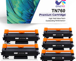 5Pk Compatible For Brother Tn760 Tn730 Toner Hl-L2350Dw Mfc-L2710D Hl-L2... - $78.99