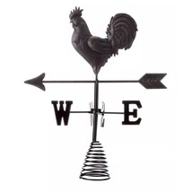 Red Shed Metal Rooster Weathervane Tree Topper Black Country Farmhouse Decor NEW - £31.55 GBP