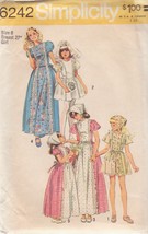Simplicity Vintage 1965 Pattern 6242 Size 8 Girls&#39; Dress 2 Lengths Scarf - £3.11 GBP
