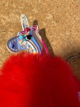 1 Red Unicorn Puffy Keychains *NEW* ddd1 - $7.99