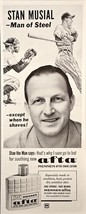 1964 BASEBALL STAN MUSIAL-MAN OF STEEL-Mennen Afta Shave Lotion-64 Print Ad - $9.42