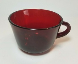 Anchor Hocking Royal Ruby Red Glass Tea Coffee Cup Punch Mug Vintage - $10.84
