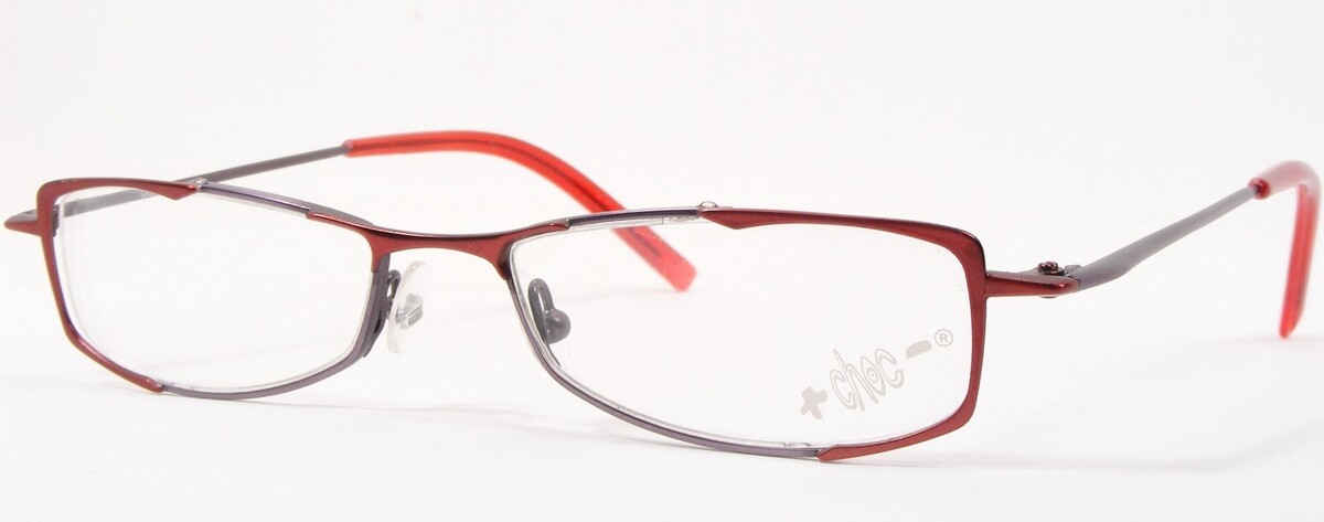 +Choc- C191-499 Candy Red /Pale Plum UNIQUE RARE EYEGLASSES 49-16-135mm ... - $39.60