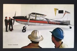 1962 Cessna Skywagon Airplane  Dealer&#39;s Promotional Large Postcard Vintage - £6.17 GBP