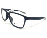 Nike Eyeglasses Frames 7118 413 Gray Matte Navy Blue Square Full Rim 57-... - $78.63