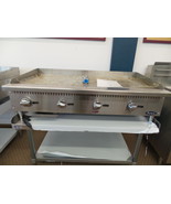 48&quot; FLAT GRIDDLE MANUAL WITH STAINLESS EQUIPMENT TABLE PACKAGE ATMG48 PL... - £1,625.08 GBP
