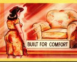 Comic Sofa Comfy Chair Built For Comfort Sign Large Derriere UNP Linen P... - $3.91