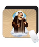 Saint Pio Of Pietrelcina Clouds : Gift Mousepad Religious Catholic Padre... - $17.76 CAD