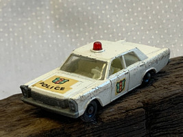 Vtg Lesney Matchbox Series #55/59 White Ford Galaxie 1:64 Police Car Vehicle - £31.65 GBP