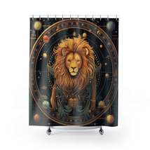 Astrological Leo Sign - Vibrant Cosmic Zodiac Astrology - Shower Curtains - $60.02