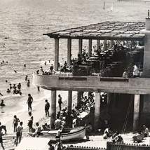 Vintage RPPC Spas on the Beach Badalona Spain Real Photo Postcard 3.5&quot; x 5.5&quot; - $13.99