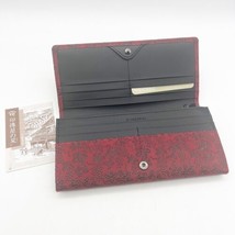 New Inden-Ya long Bill Fold Card Wallet Japanese Leaf Pattern with box R... - $199.99