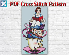 Disney Princess Cross Stitch Pattern / Beauty And The Beast Cross Stitch Pattern - £3.73 GBP