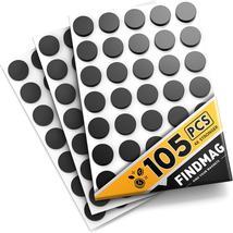 105 Pcs round Magnets with Adhesive Backing, Flexible Self Adhesive Magn... - $9.65