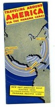 Panama Pacific Line Traveling Around America Via Panama Canal Brochure 1929 - £46.86 GBP