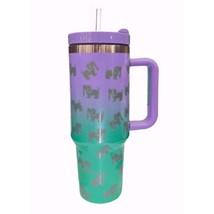 Puppie Love Dog 40 oz Green Stainless Steel Travel Tumbler NEW Fast Free Ship - £24.61 GBP