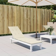 Deck Chair Cushion Cream (29.5&quot;+41.3&quot;)x19.7&quot;x1.6&quot; - $1,890.21 MXN