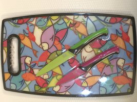 Taylor&#39;s Eye Witness Tropical Fish Chopping Board and Small Knife Set - $33.89