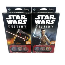 Lot Of 2 Star Wars Destiny Starter Sets Kylo Ren &amp; Rey Dice And Card Gam... - $19.75