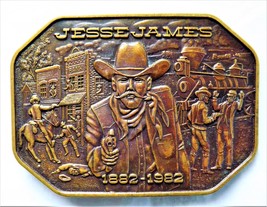 1982 Jesse James 1882-1982 Commorative Brass Belt Buckle Historic Provid... - $99.99
