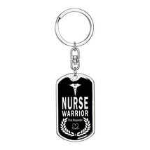 Nurse Warrior First Responder Dog Tag Pendant Keychain Stainless Steel or 18k Go - £31.61 GBP