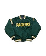 Vintage Pro Player Green Bay Packers NFL Satin Bomber Jacket Green Men&#39;s... - €68,49 EUR