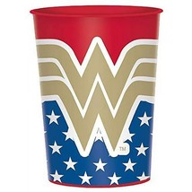Wonder Woman Keepsake Favor Plastic Stadium Cup Birthday Party Supplies ... - $2.95