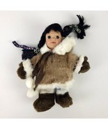 Eskimo Alaskan Doll 8&quot; Tall Arctic Circle Anchorage Stuffed Toy  - £7.56 GBP