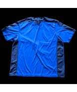 Reebok Men&#39;s Playdry Performance Shirt Top Workout Gym Runner Jog Blue B... - £7.78 GBP