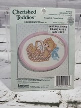Janlynn Precious Bears "Be Merry All" Counted Cross Stitch Kit w/Pink frame NEW - £7.75 GBP